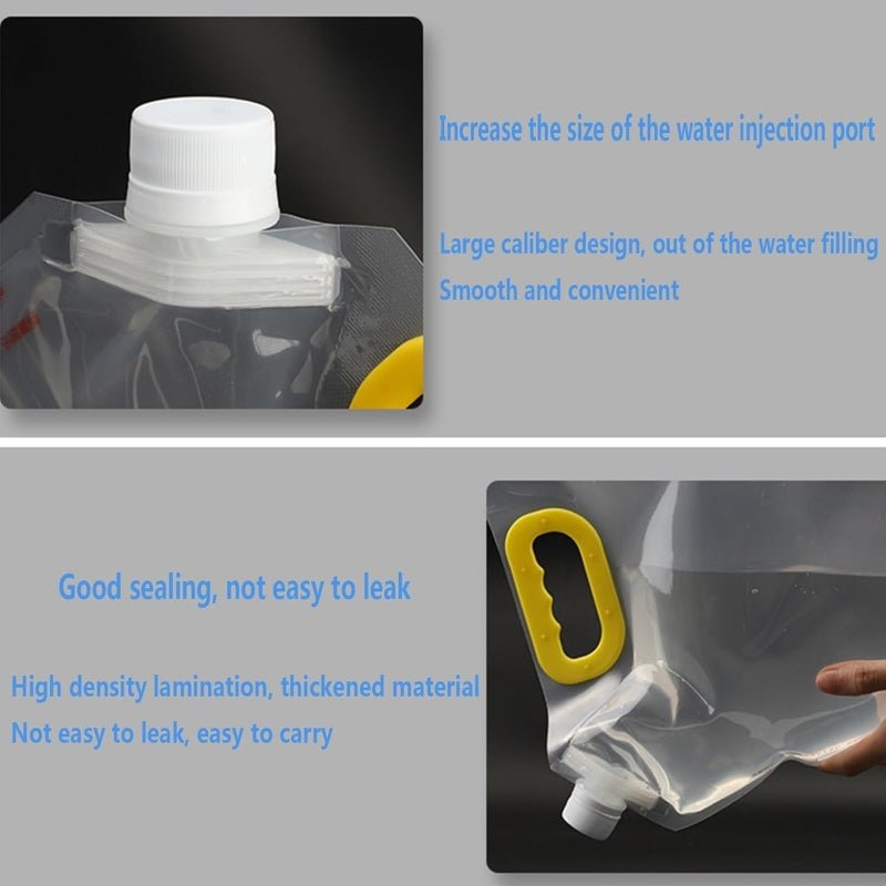 Portable water bag set for camping hiking backpack  Image