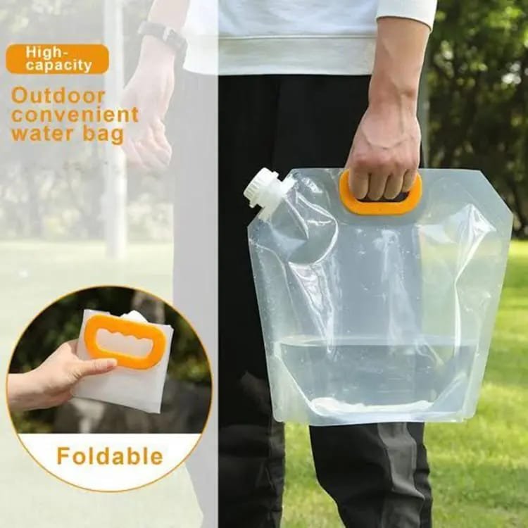 Portable water bag set for camping hiking backpack  Image